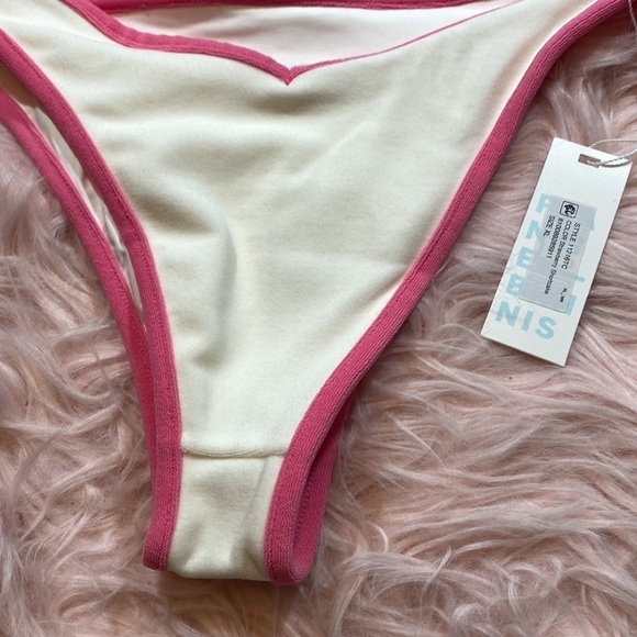 NWT Frankie’s Bikini Connor Terry Bikini Bottoms in Strawberry Shortcake sz XL - Picture 6 of 11